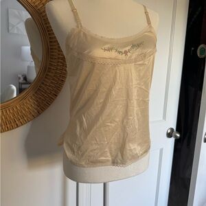 Vintage Cream Floral Embroidered Camisole